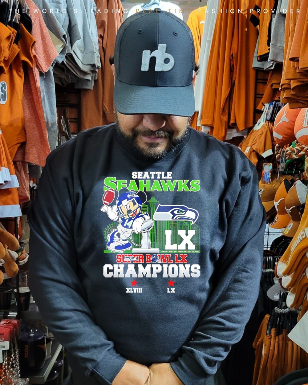 Mickey mouse Seattle Seahawks 2026 Super Bowl LX champions XLVIII