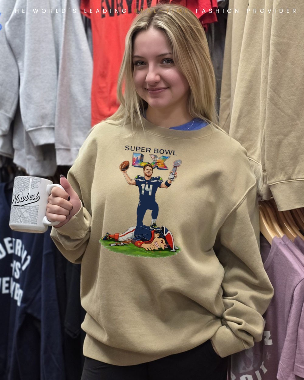 Super Bowl LX Champions Seahawks Sam Darnold vs Patriots mascot