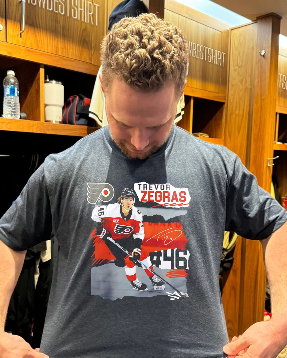 Trevor Zegras 46 Philadelphia Flyers Fresh Ice signature shirt